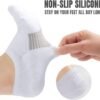 5 Pairs No Show Socks Womens Cushioned Low Cut Invisible Stocks for Running Athletic Gym Ankle Socks