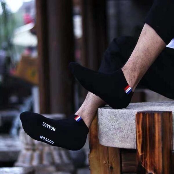 Cotton Boat Socks Summer Thin Black White Sports Low Top Breathable Invisible Ankle Socks