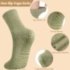 H2a96379136de420f83c0b3eaeb756d2ce.jpg Autumn Knitted Anti-Bacterial Pilates Socks Grip Women Non-Slip Yoga Dance Athletic Crew Spandex
