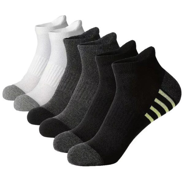 Spring and Summer Men's White and Black Short Mesh Ankle Socks Cheap    random colour