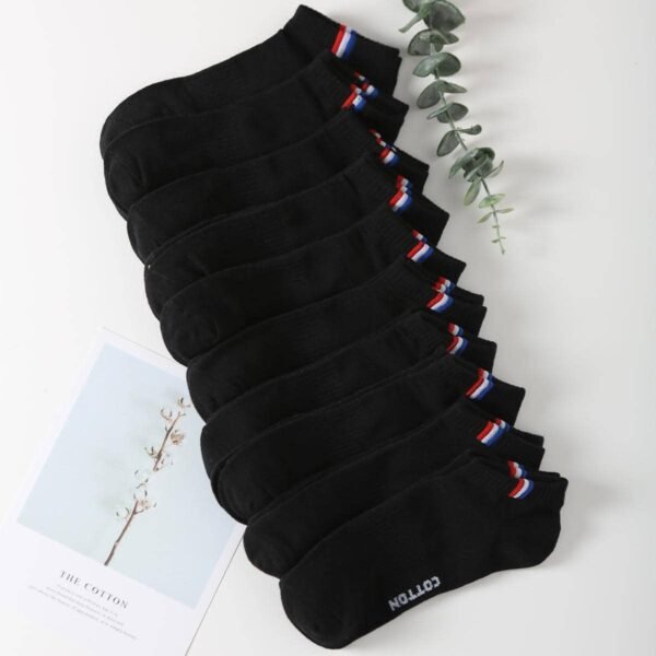 Cotton Boat Socks Summer Thin Black White Sports Low Top Breathable Invisible Ankle Socks