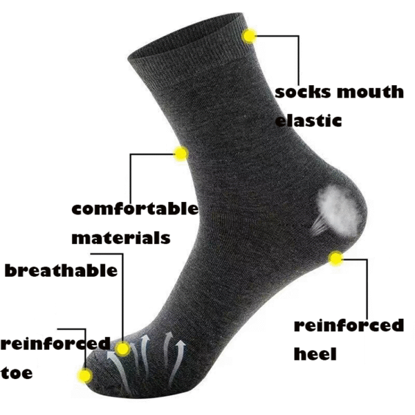 Black and White Gray Boat Socks Packaged Tube