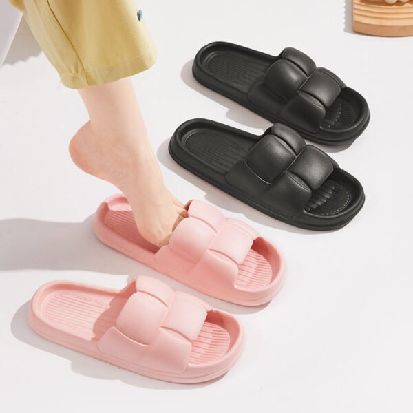 Hc28f0748e1cf407fa09c79a3ef7cb692g.jpg Non-slip Unisex Flip-flops Sandals Soft Mute EVA Indoor Slides random colour